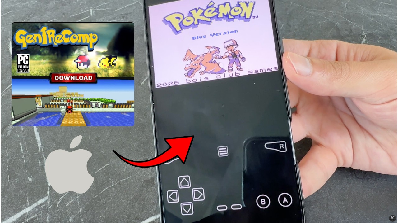 How To Download Pok&eacute;mon Red/Blue 3D on iOS (Gen1Recomp Mod)