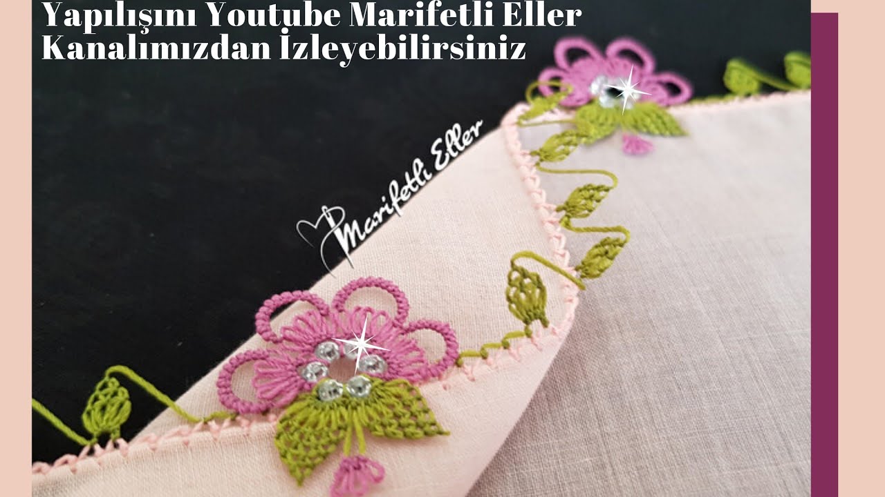 Pudra Pembesi Yazmada Harika İğne Oyası Modelinin Yapılışı | 812. Model #iğneoyası #needlelace