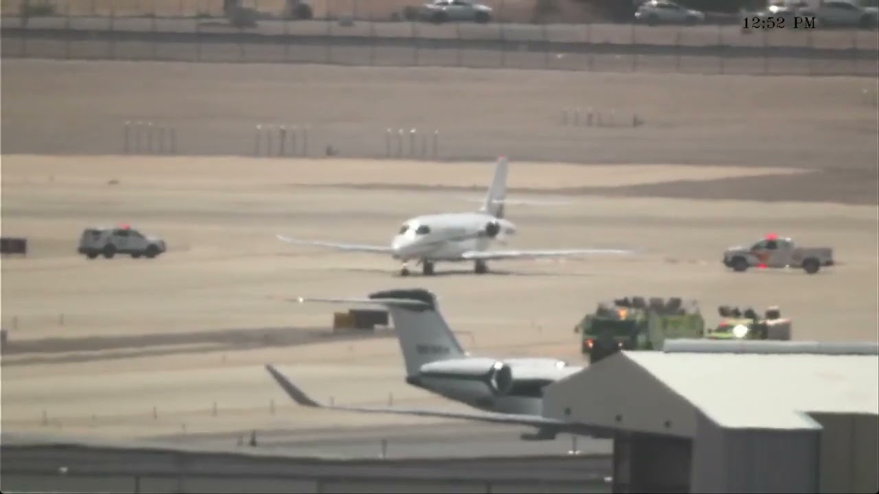 Cessna Citation jet emergency landing in Las Vegas