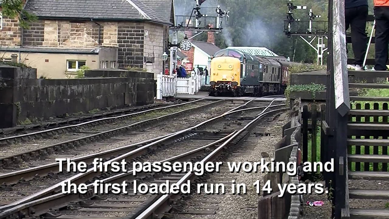 55002 on her first passenger run in 14 years