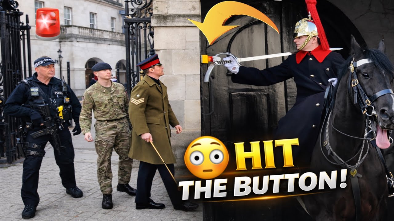 KING'S GUARD HITS EMERGENCY BUZZER JUST IN TIME