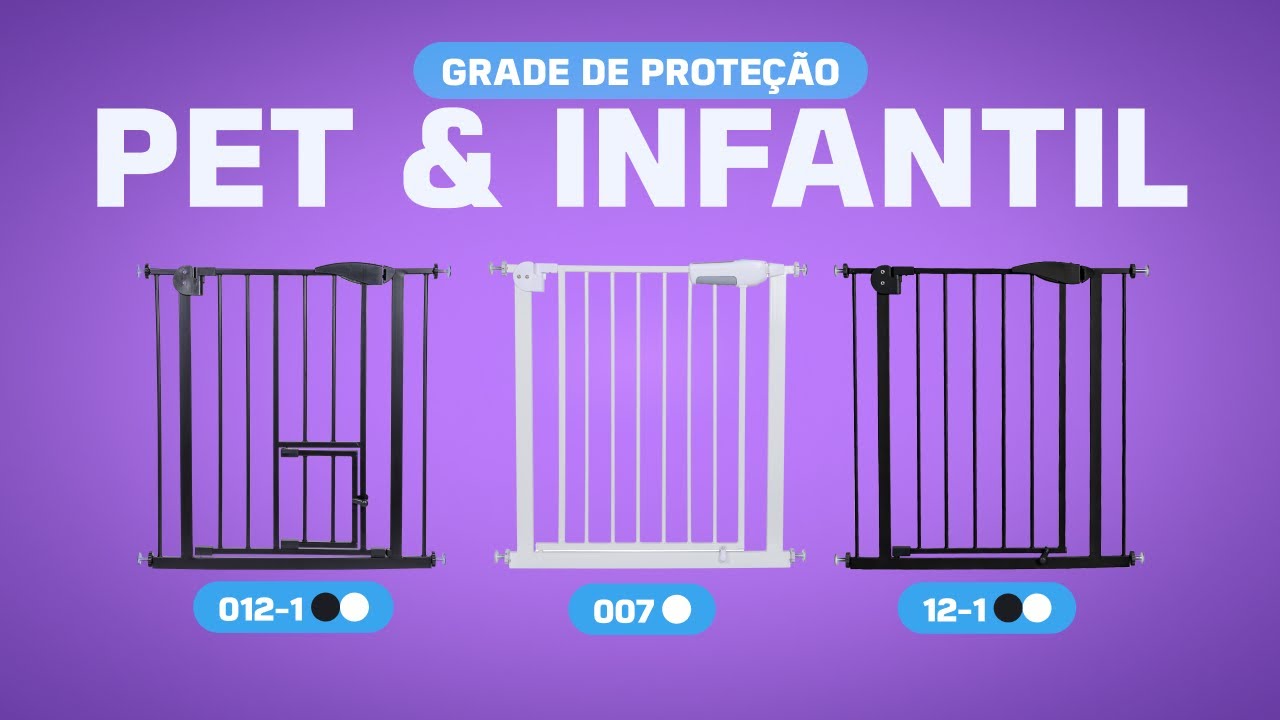 TUTORIAL DE MONTAGEM Portão Pet Grade Para Cães Crianças Proteção para Bebês Acompanha Extensor