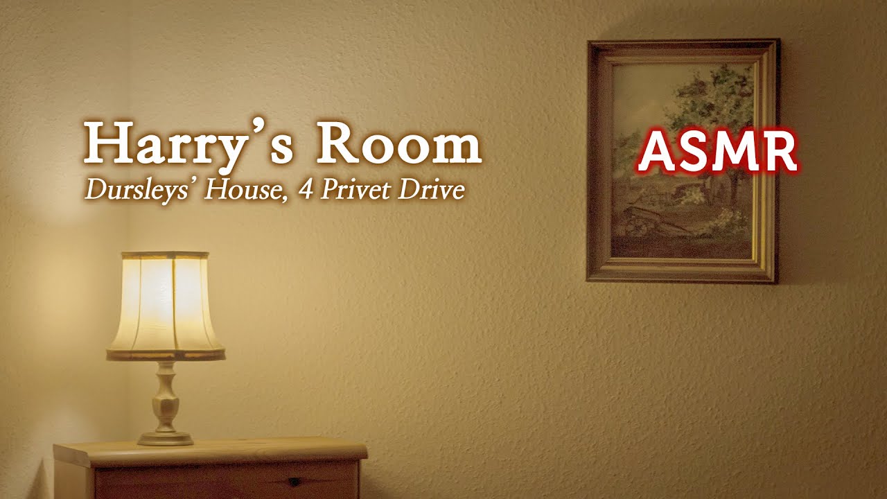 ASMR 프리빗가 4번지 2층, 가장 작은 해리 포터의 방●음악 없이, 주택가 백색 소음 환경음 | 4 Privet Drive Harry Potter's Room Ambience