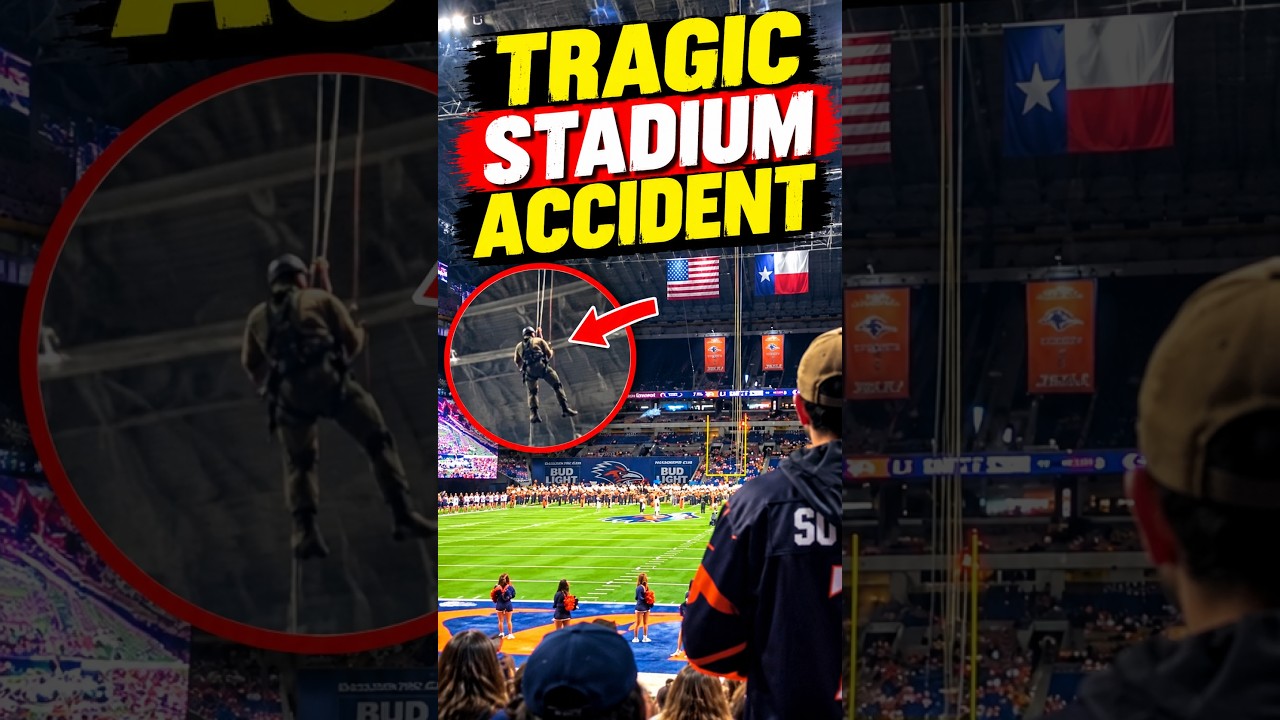 Airman Dies After Rappelling Accident at UTSA vs Navy Football Game | Breaking News #shorts