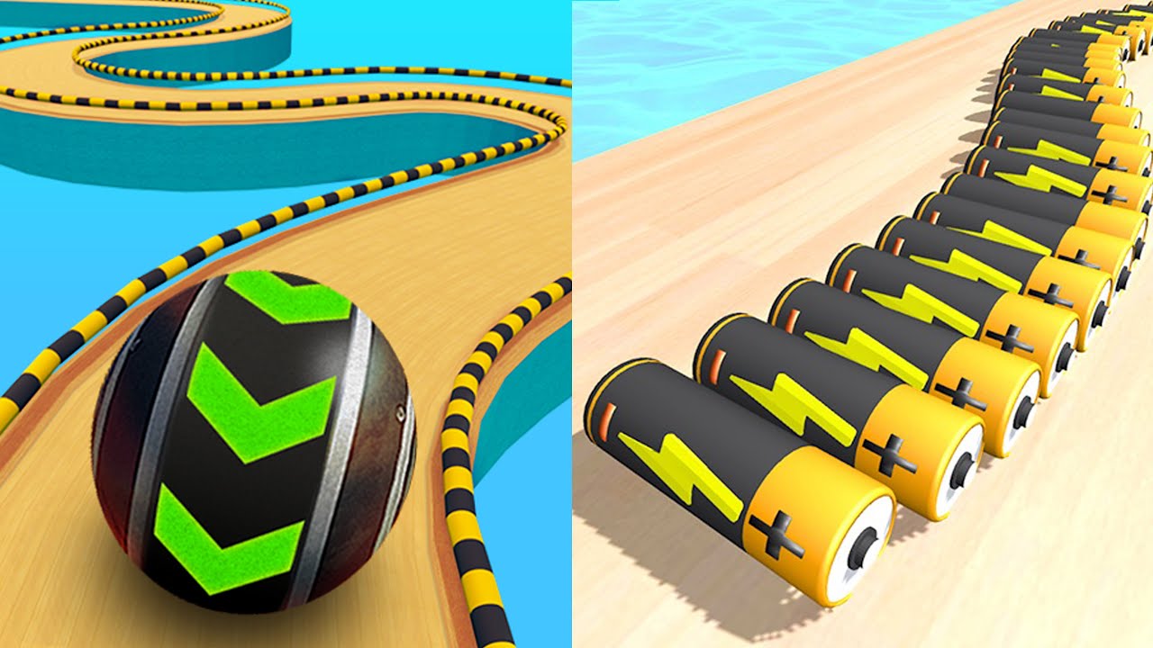 Fast Ball Jump vs Battery Run - All Level Gameplay Android,iOS
