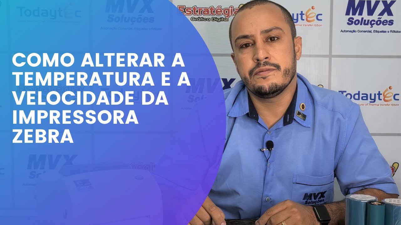 Como alterar temperatura e velocidade na impressora Zebra
