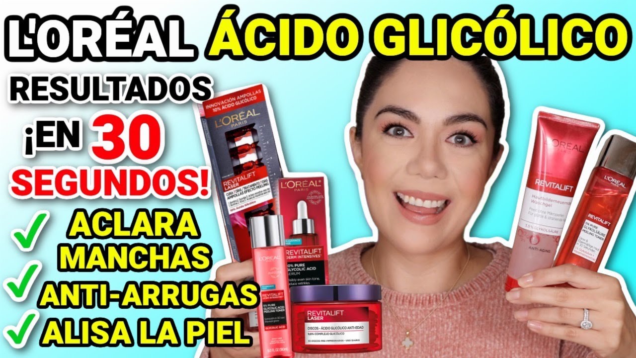 ÁCIDO GLICÓLICO DE L'OREAL CON RESULTADOS EN 30 SEGUNDOS!!? 🤯 | MARIEBELLE COSMETICS