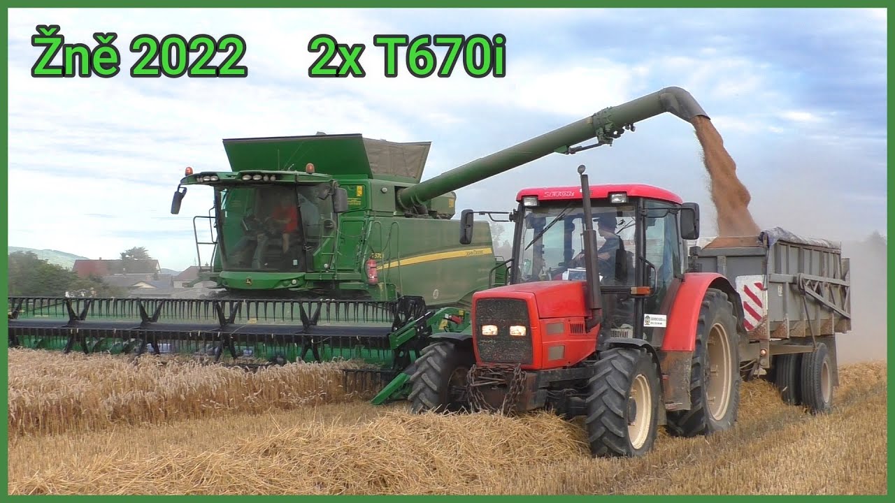 Žně 2022 | Sklizeň Ozimé Pšenice | 2x JD T670i | Úsovsko a.s.