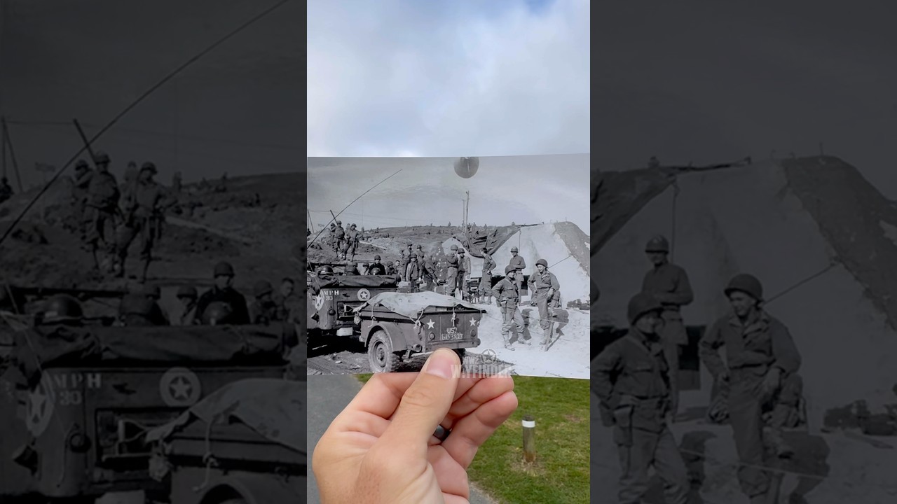 First U.S. HQ on Omaha Beach Then and Now #thenandnow #DDay #omahabeach