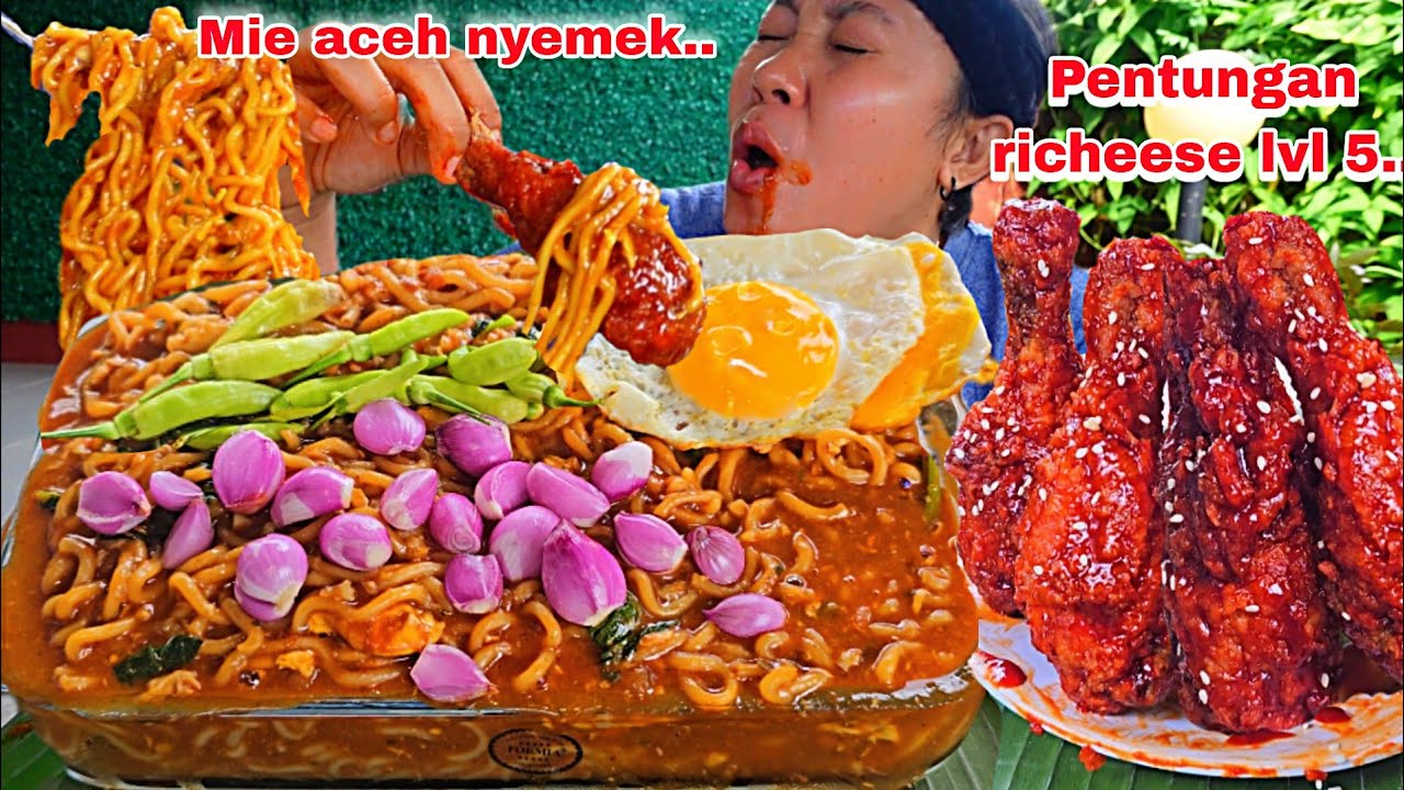 MIE ACEH NYEMEK ,BAWANG MERAH CABE RAWIT + PENTUNGAN RICHEESE LVL 5