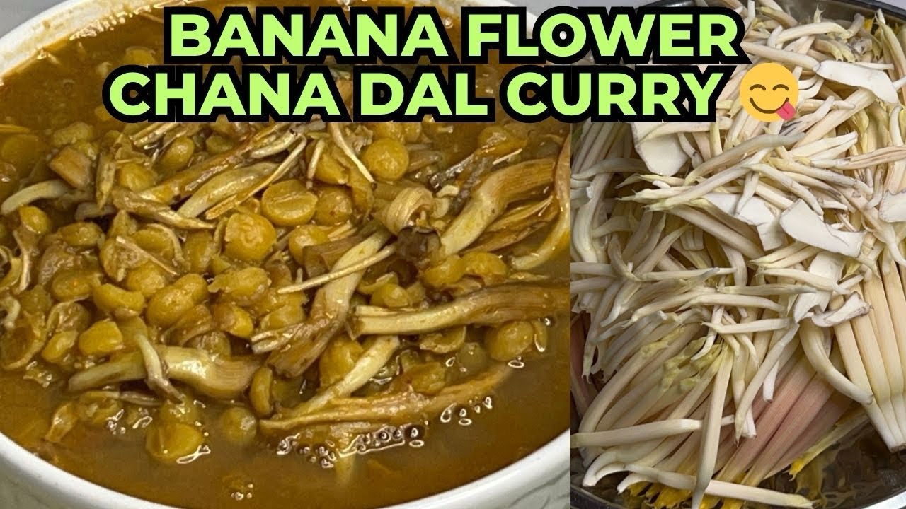 Banana Flower Chana Dal Curry | Healthy Traditional Curry | Vazhaipoo Recipe