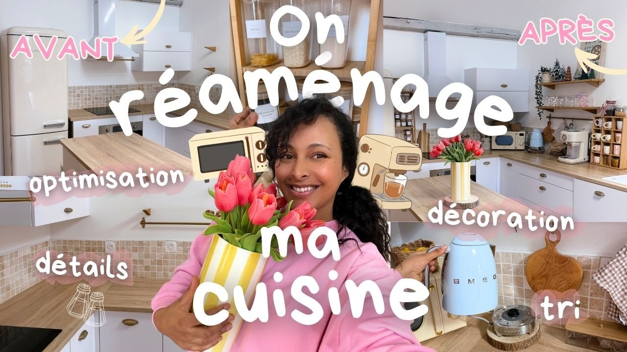 Je réaménage ma cuisine pour la rendre plus chaleureuse | Avant / Après 🌸🎀