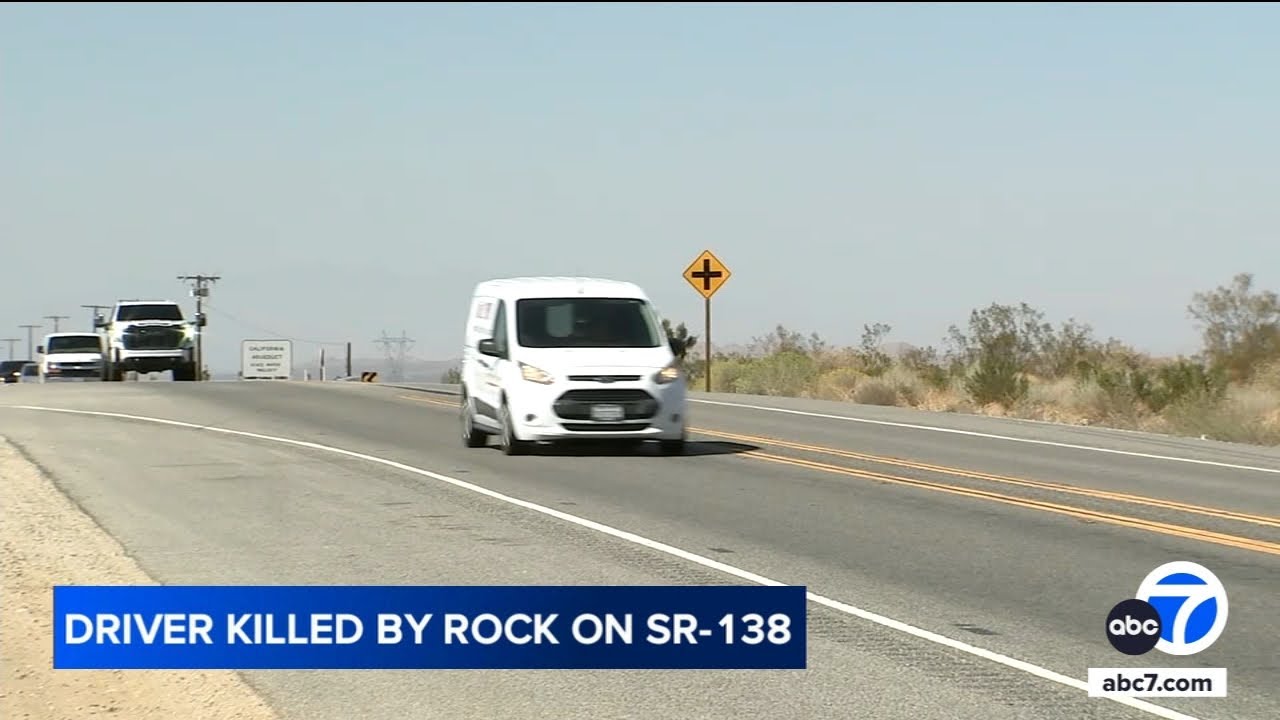 Driver killed when rock thrown through windshield in Antelope Valley