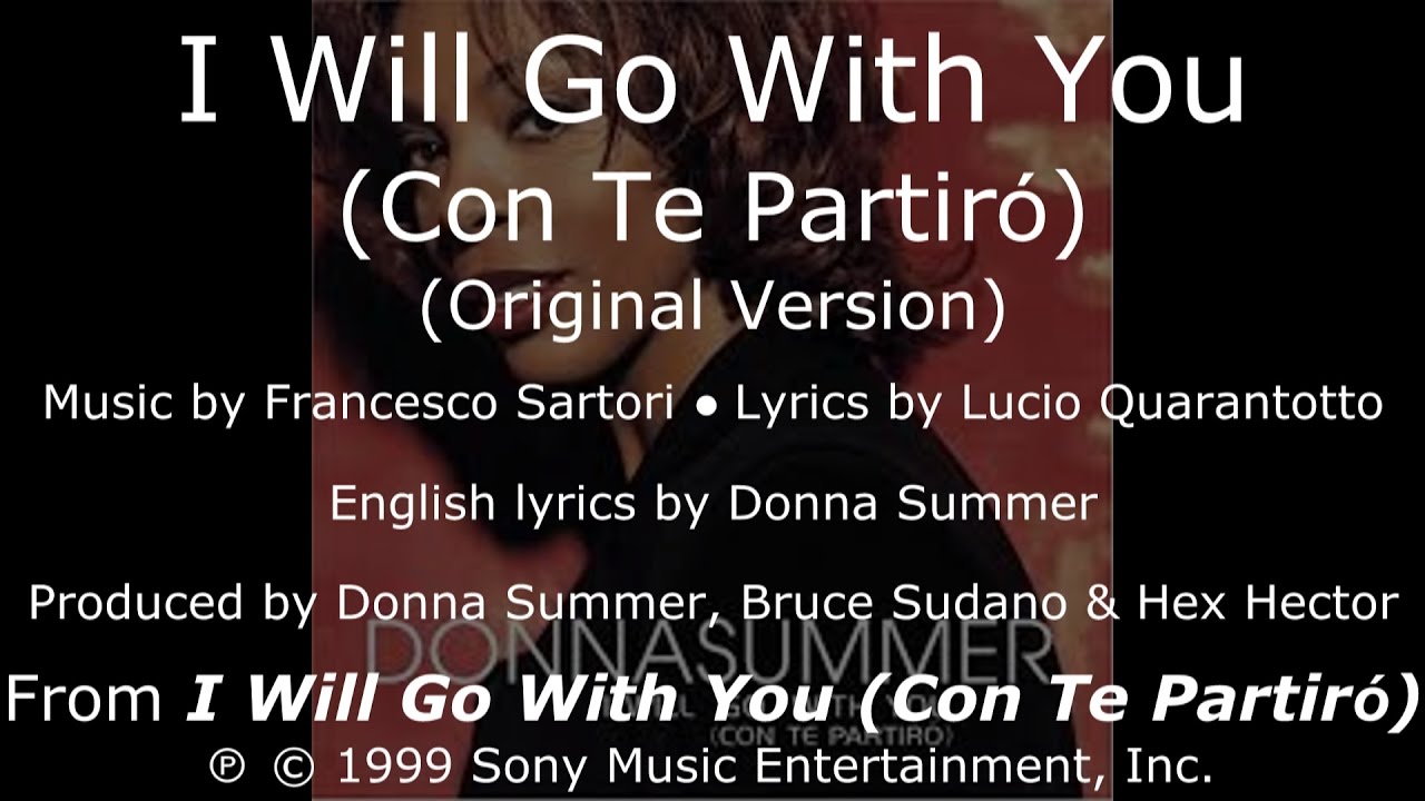 Donna Summer - I Will Go with You (Original) LYRICS - SHM 