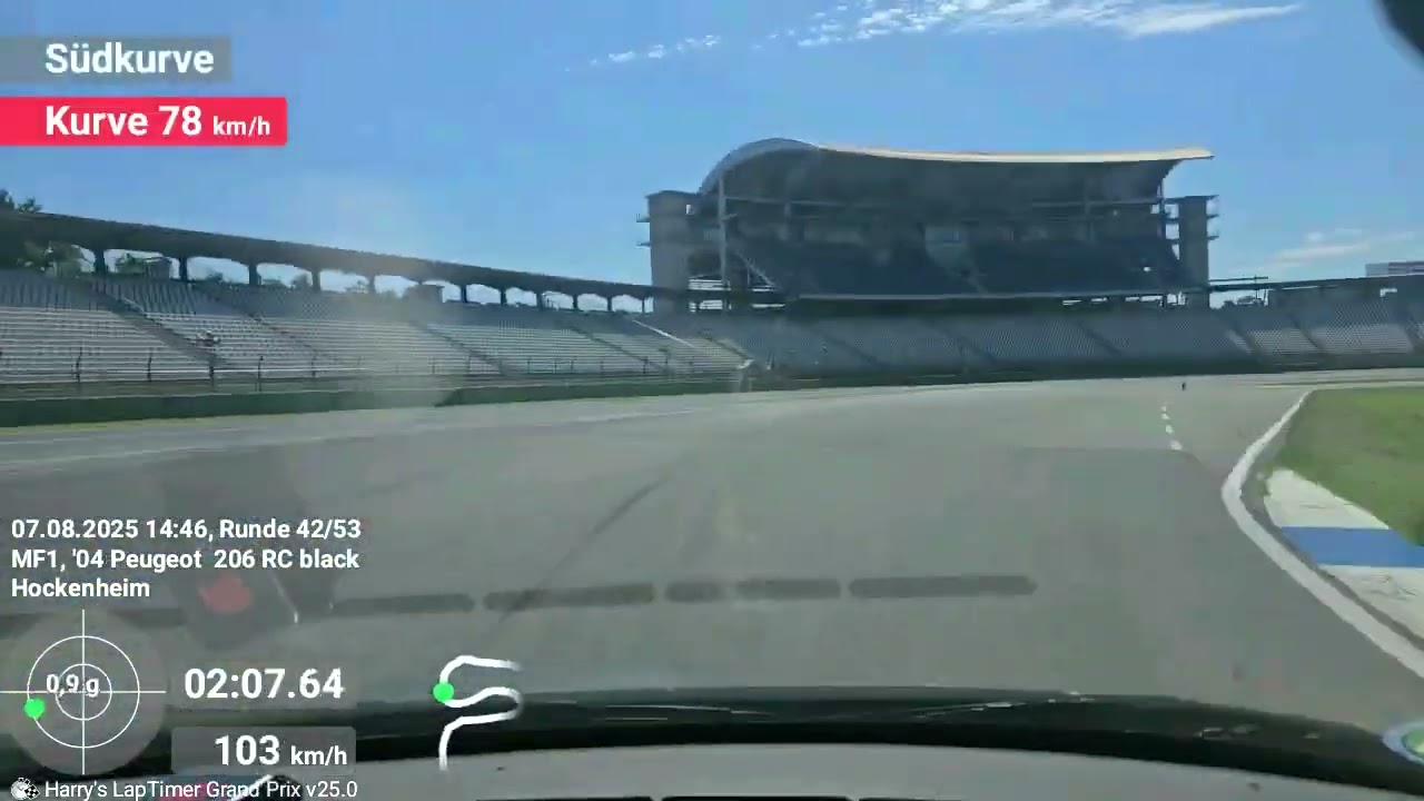 Touristenfahrten Hockenheimring, 07.08.2025, Peugeot 206 RC schwarz, Gruppe 5-2, ca. 14.35 Uhr