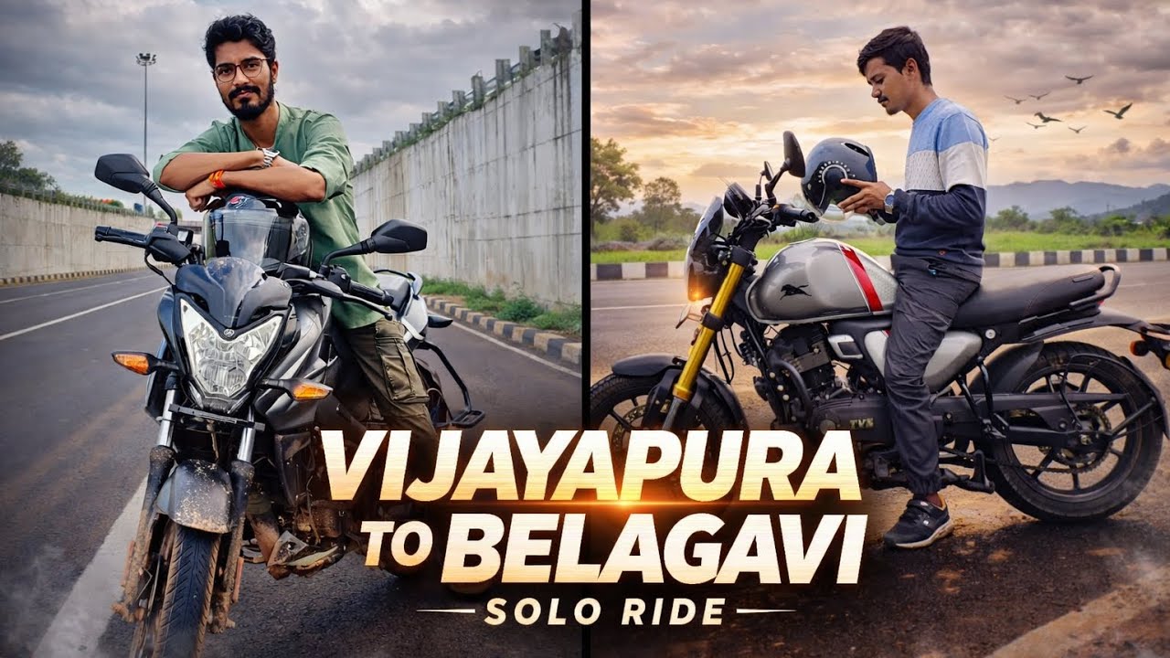 🏍️BIKE ride: First time from Bijapur to Belgaum 🏍️