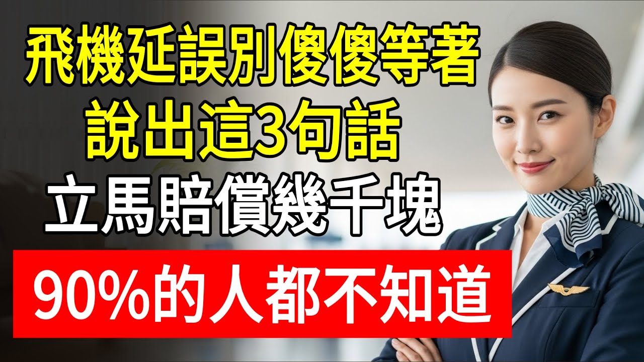 飛機延誤別傻傻等著！說出這3句話，立馬賠償幾千塊！90%的人都不知道！#飛機延誤 #旅遊攻略 #索賠 #空姐揭秘 #詠晴