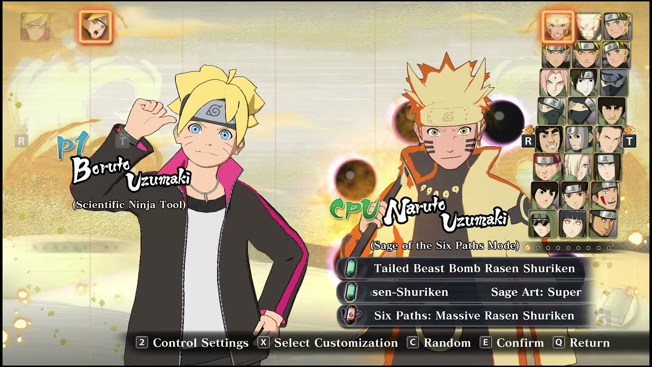 All Character List - Naruto x Boruto Ultimate Ninja Storm Connections