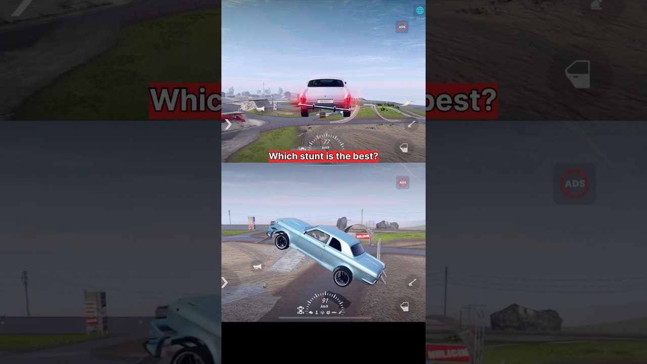 Flying Cars Challenge &ndash; UAZ Volga Stunt Test in MadOut2 🎮
