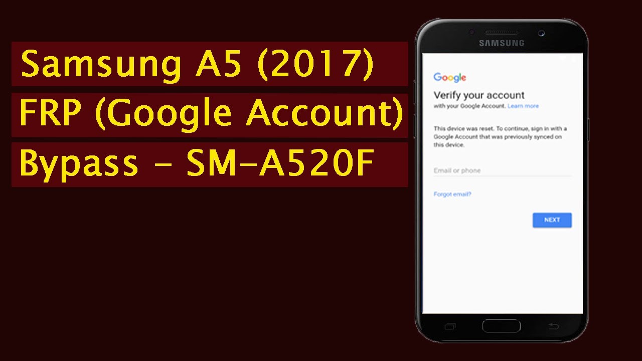 Обход блокировки FRP (аккаунта Google) на Samsung A5 (SM-A520F) - A5 (2017)