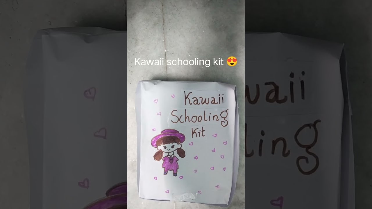 recreating Helena's craft Kawaii schooling kit 😍 | stickers,pencil box, notebook 📓 folder