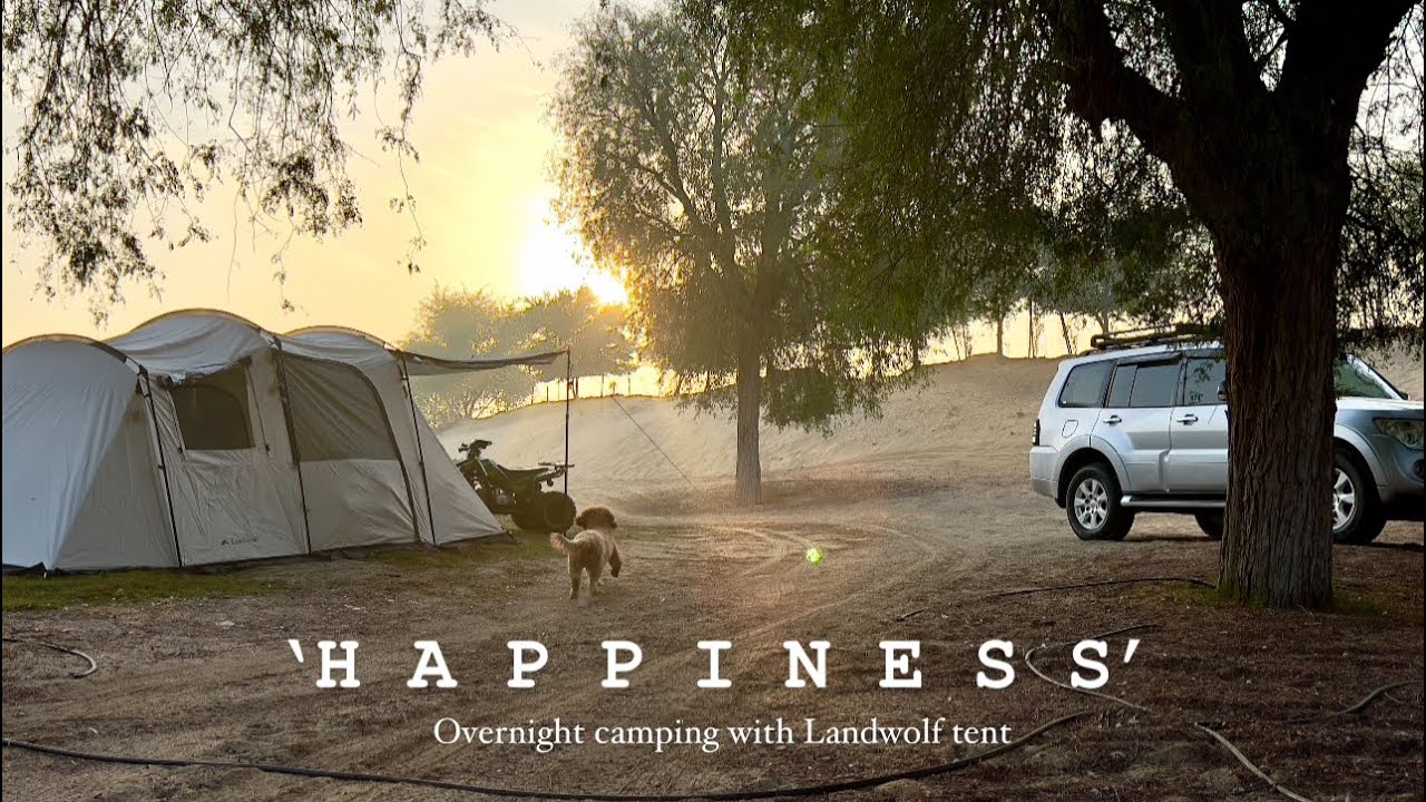 Relaxing day | Perfect weather for camping | Landwolf tent | Al Qudra Lake | Campicnic