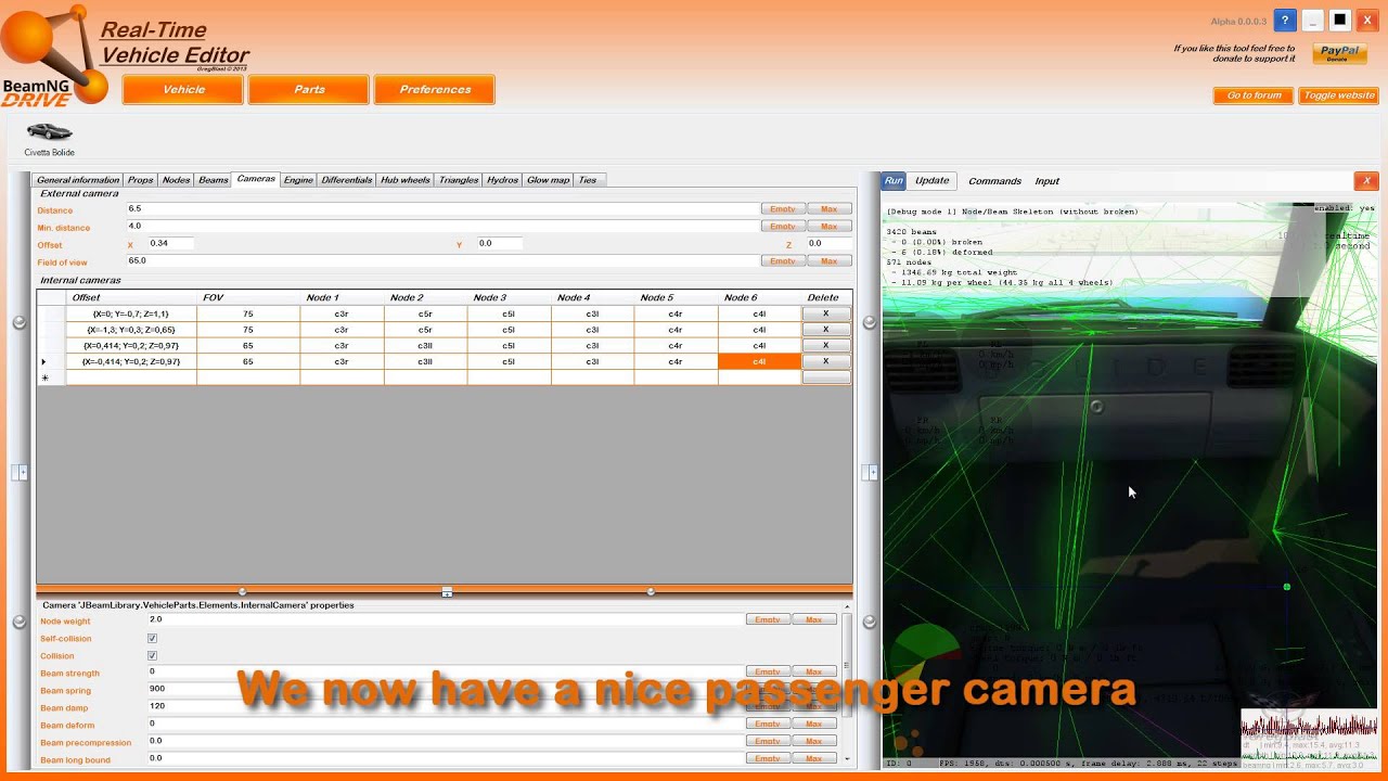 BeamNG.drive Real-Time Vehicle Editor: Global overview