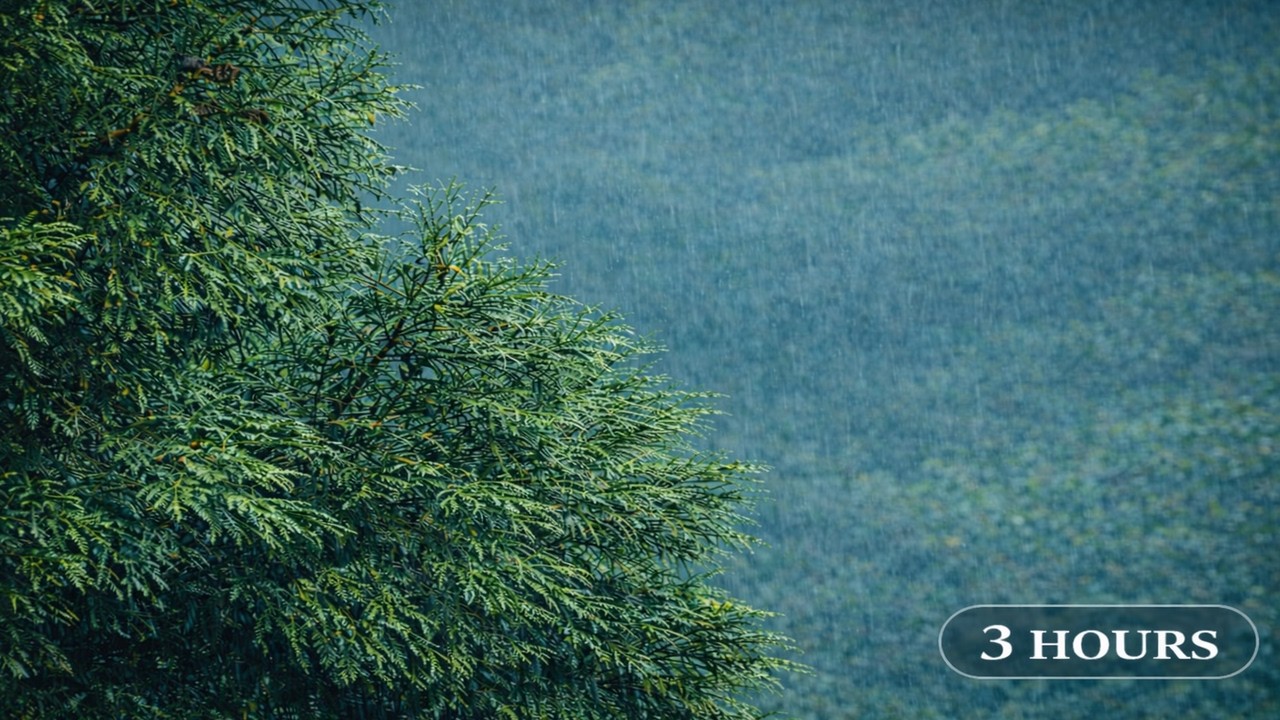 Rain Sounds for Deep Sleep (3 Hours) | White Noise for Insomnia