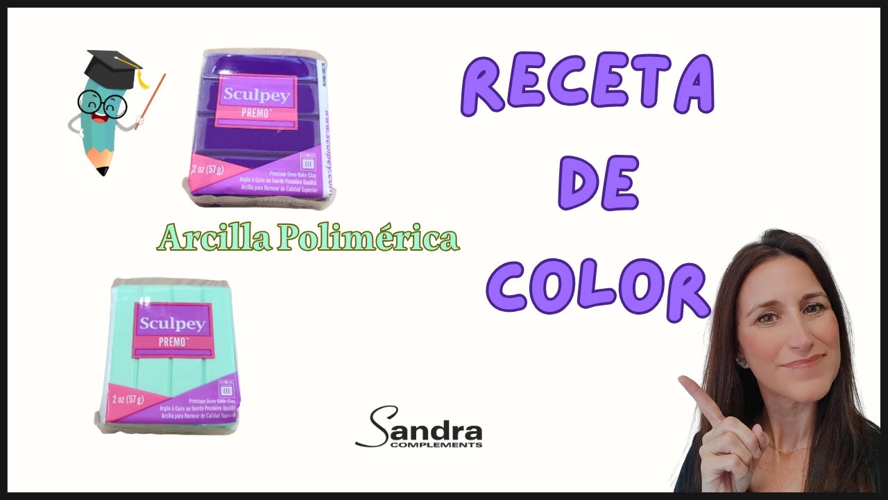 Paleta de Color con Arcilla polimérica: Púrpura + Verde Menta