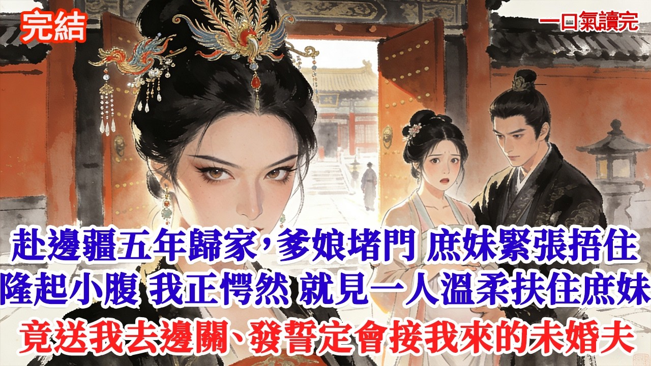 赴邊疆為醫五年歸家，爹娘卻堵在門口不讓進，庶妹更是緊張地捂住隆起的小腹。我正愕然，就見一人翻下馬，溫柔地扶住庶妹：「夫人慢點，御醫說你有孕在身受不得風」#追妻火葬場#愛情#小說