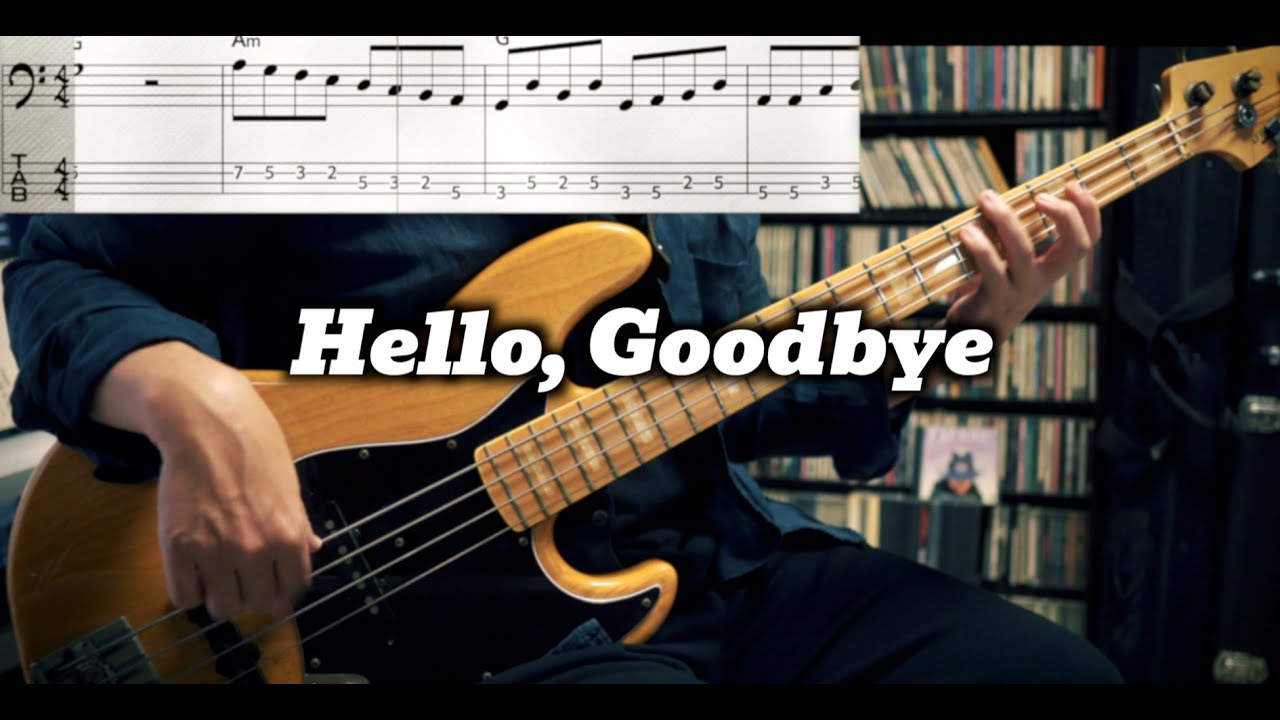 The Beatles - Hello, Goodbye (Bass Cover) TABS / *Get the PDF on Patreon