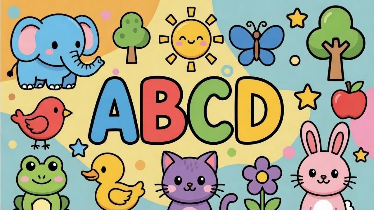 ABCD, A to Z Talking Alphabet. Fun Learning Video for Kids.