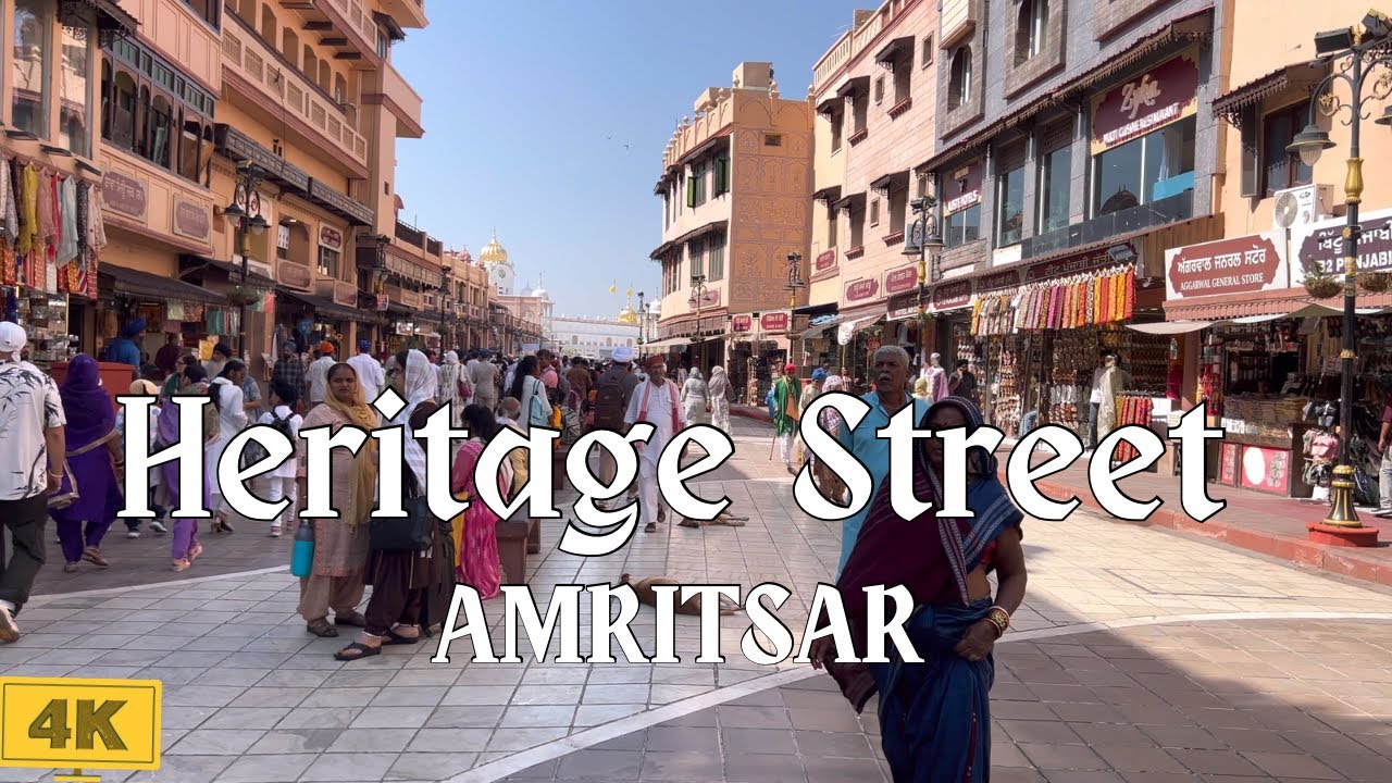Heritage street Golden Temple Amritsar , Walking tour in 4k hd