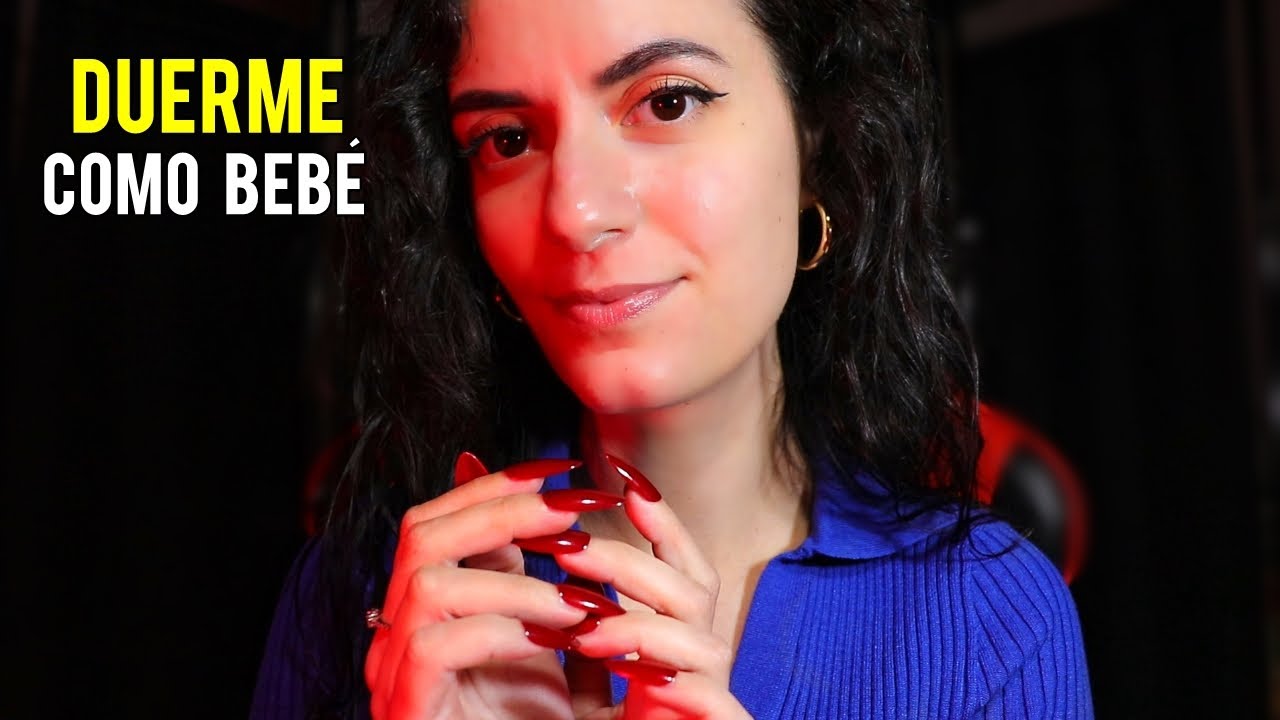 ASMR español DUERME COMO BEBÉ (Cantando con eco, face brushing, luz baja)