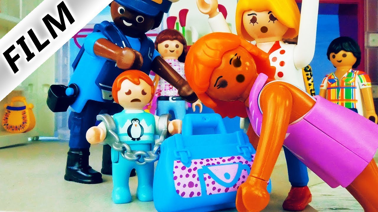 Playmobil Film deutsch EMMA EIN TASCHENDIEB? Besuch im Einkaufszentrum endet böse | Familie Vogel