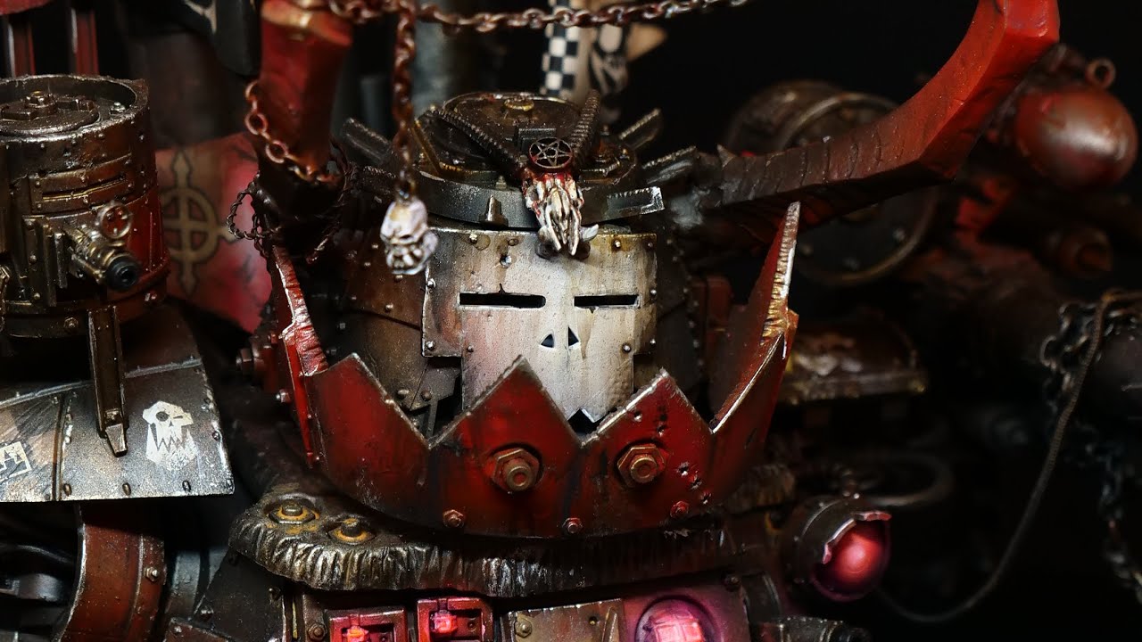 Painting a Weathered Grimdark Goff Ork Stompa