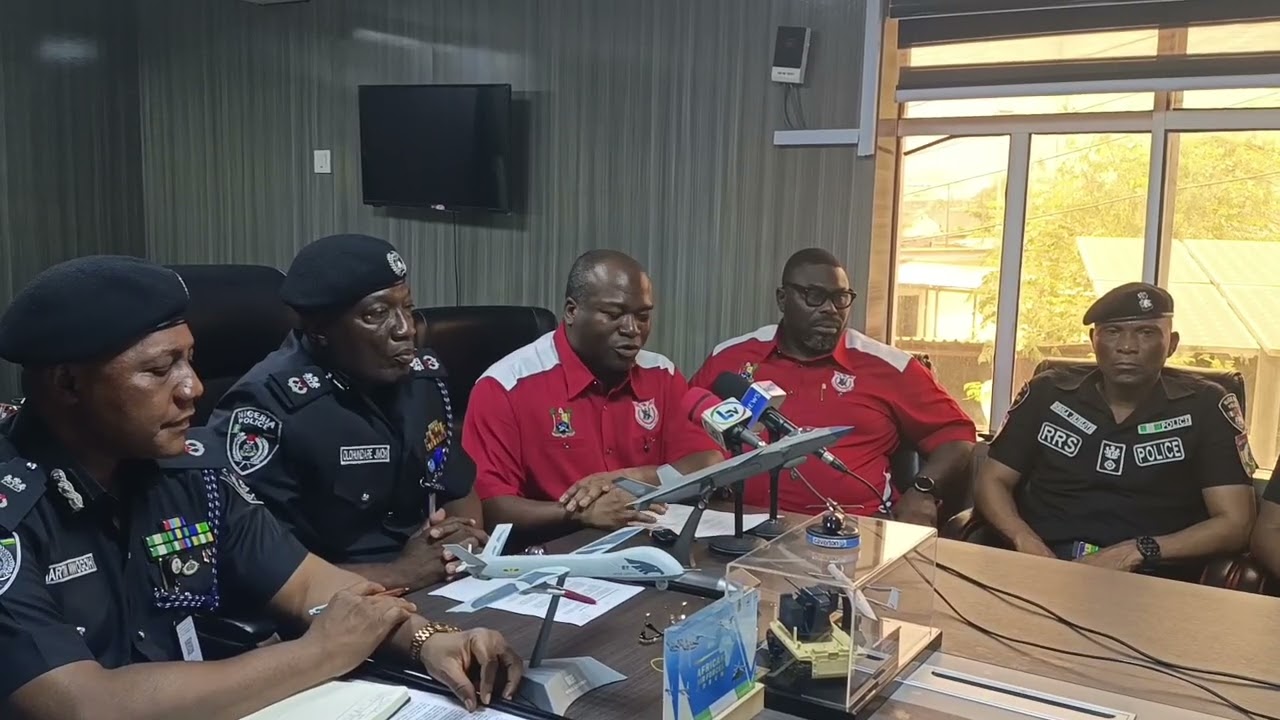 Dr. Ayodele Ogunsan addressed the media on the commencement of Air Surveillance Patrol across Lagos.