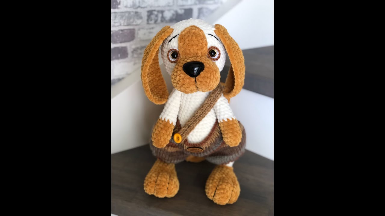 Вязаный Пёс 1 Часть по мк Ольги Колесниковой, knitted dog, all subtitles