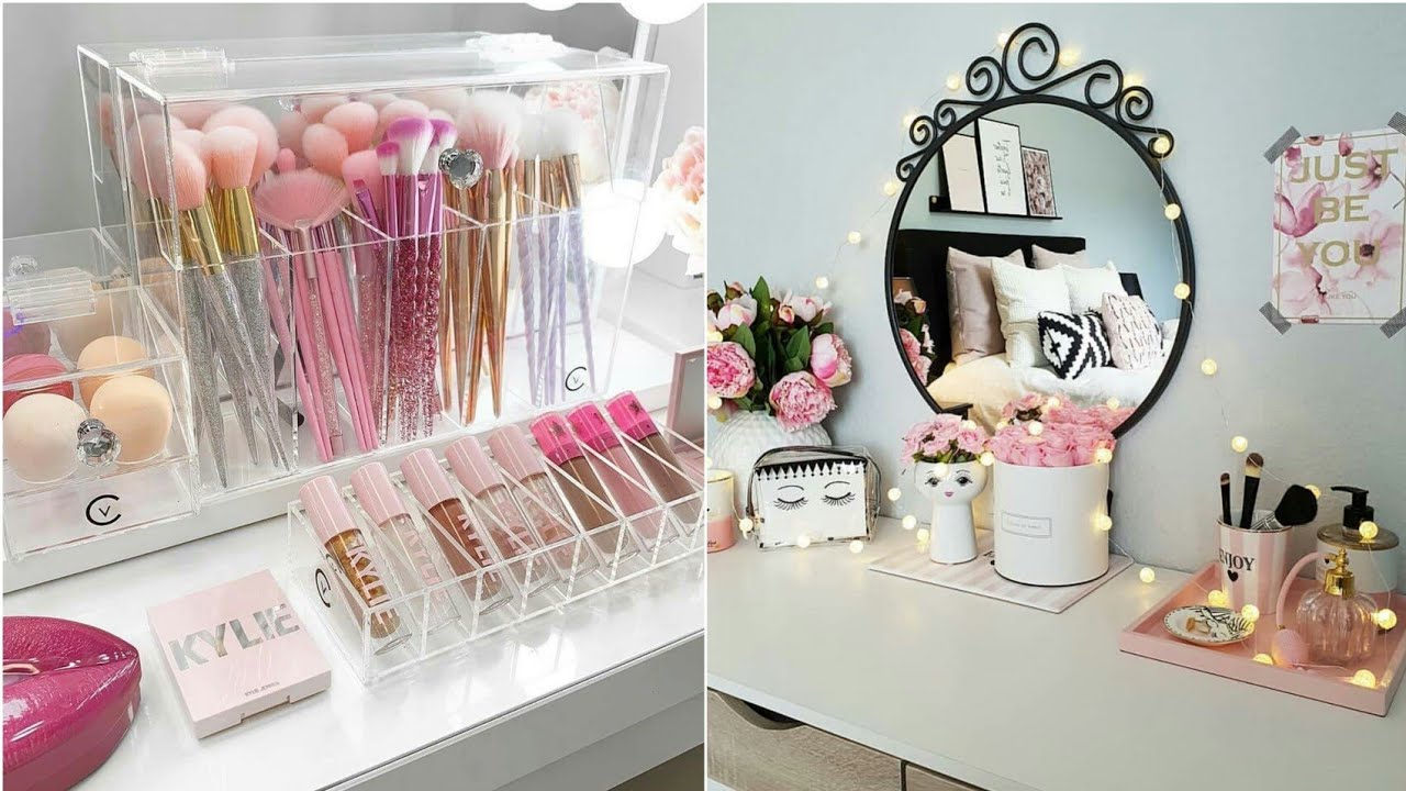 لعاشقات #التنظيم💕تنظيم الماكياج و ترتيب التسريحة بطرق بسيطة ❤ makeup organisation