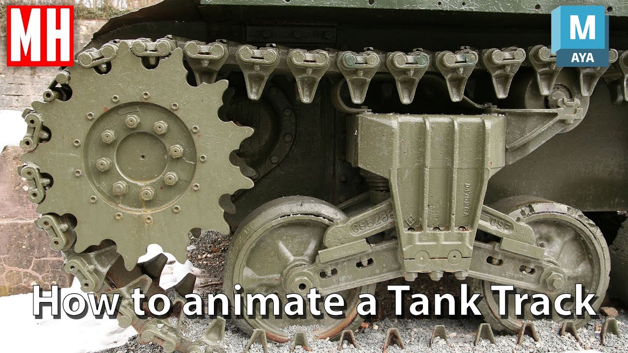 How to Animate a tank track in Maya 2023 ( 4K Video )