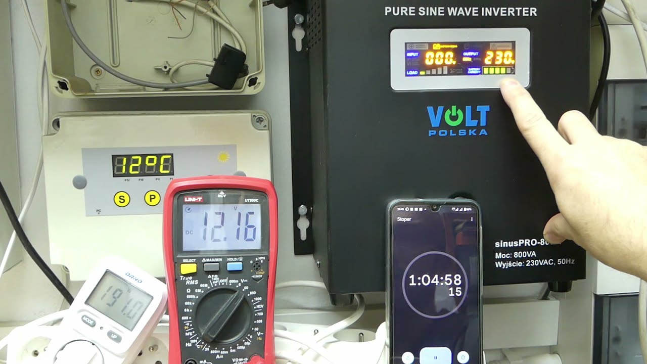 Jak długo podtrzyma zasilanie UPS 800W + akumulator 80Ah?