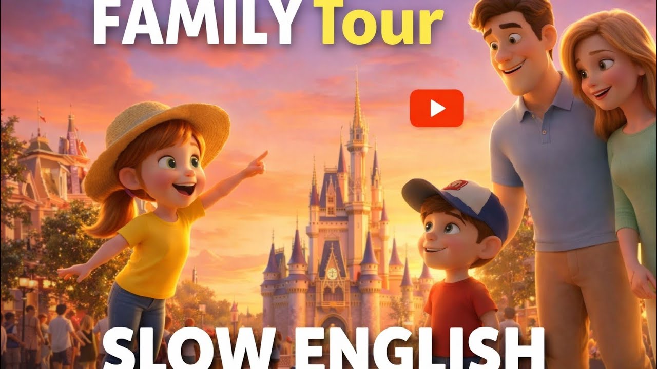 Family Tour in a New Country | Slow English Practice for BeginnersLearn| #english #englishspeaking 