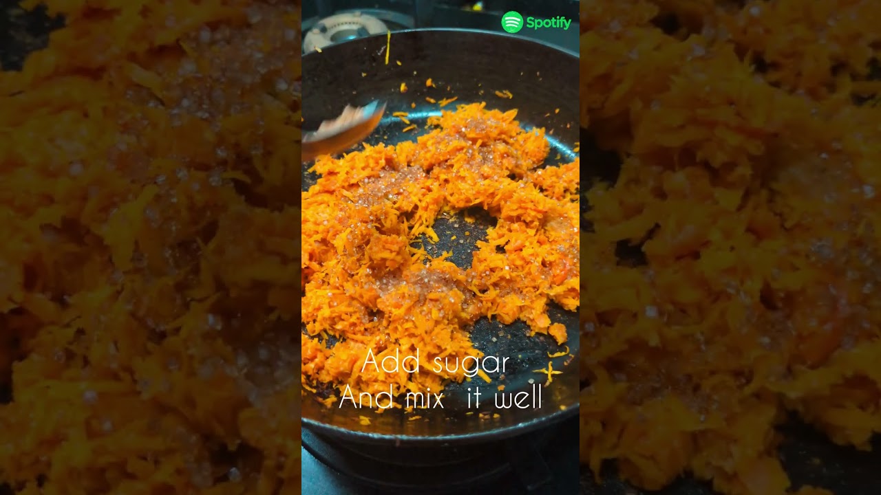 Healthy and delicious Carrot Halwa recipe 🥕 #carrot #food #cook #viral #trend 