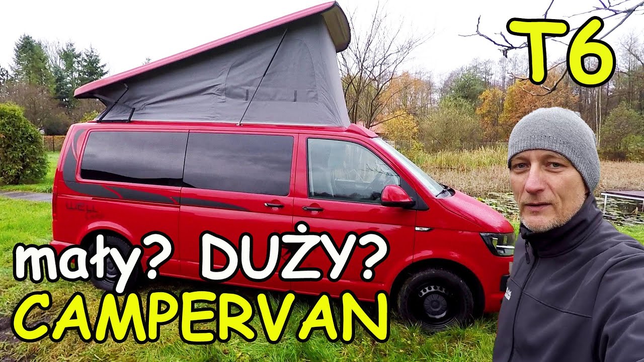 Najdłuższy Kampervan Volkswagen T6 z Otwieranym Dachem.