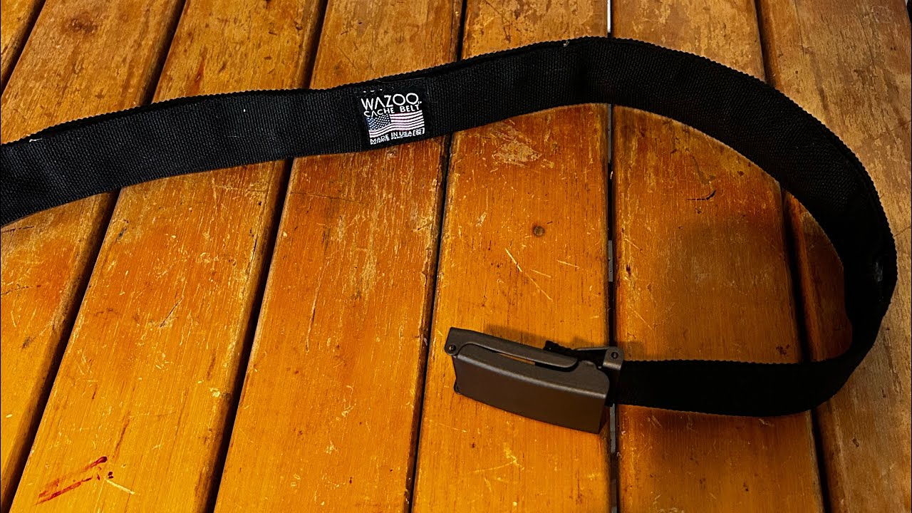 Hidden survival gear the wazoo Cache belt#bushcrafttools #outdoorgearreview