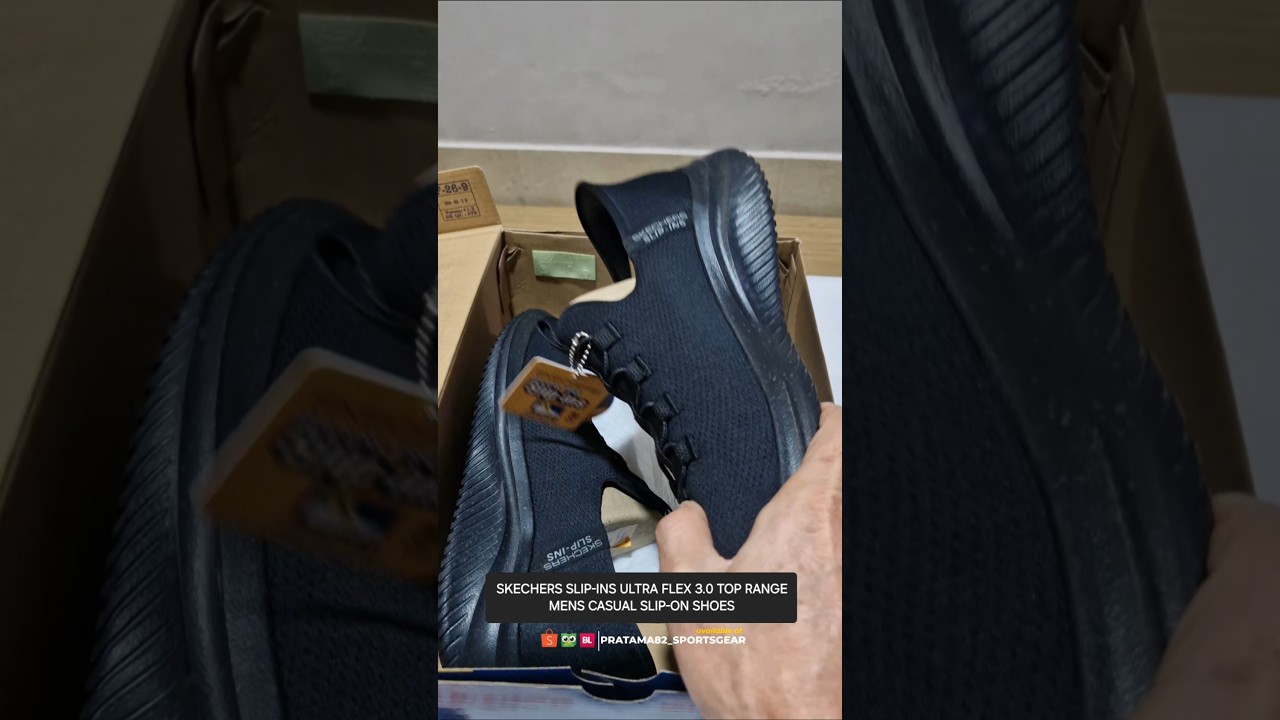 SKECHERS SLIP-INS ULTRA FLEX 3.0 TOP RANGE FULL BLACK (FULL VIDEO CHECK OUR CHANNEL)