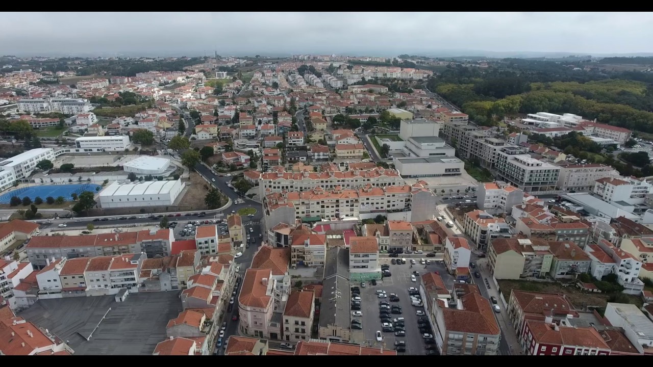 Centro da Cidade de Caldas da Rainha visto do céu