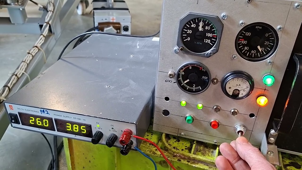 Tristar APU ST6L-73 (P&W PT6) start up test with original electronics.