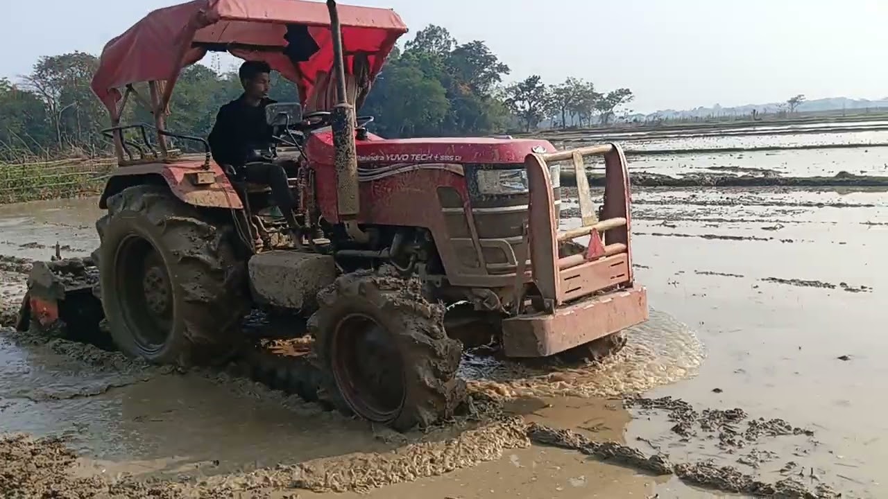 Mahindra  yovo  585di tech +  4×4by shaktiman  rotavator  👌  Parfourmans