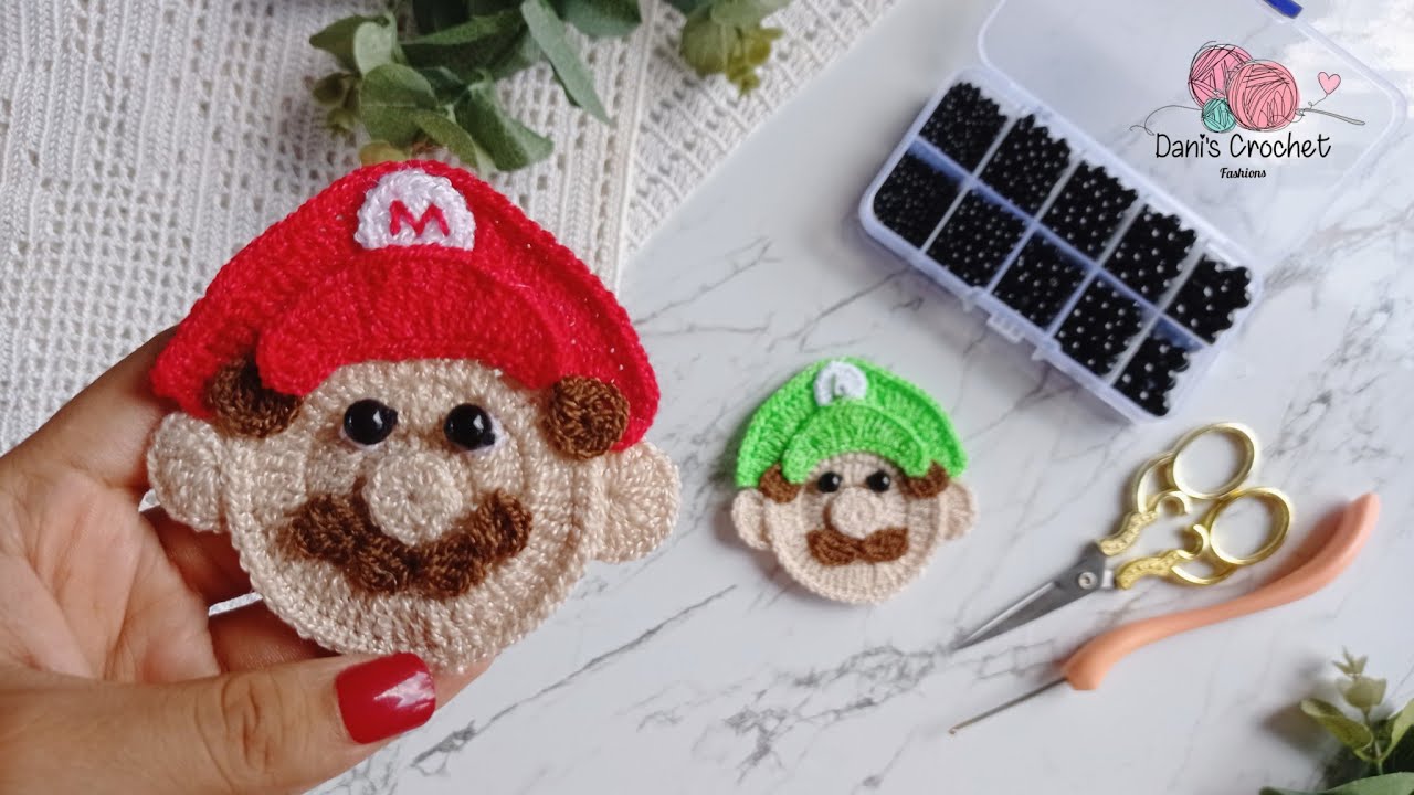 MARIO Y LUIGI BROS ✅ aplicaciones a crochet, vídeo completo